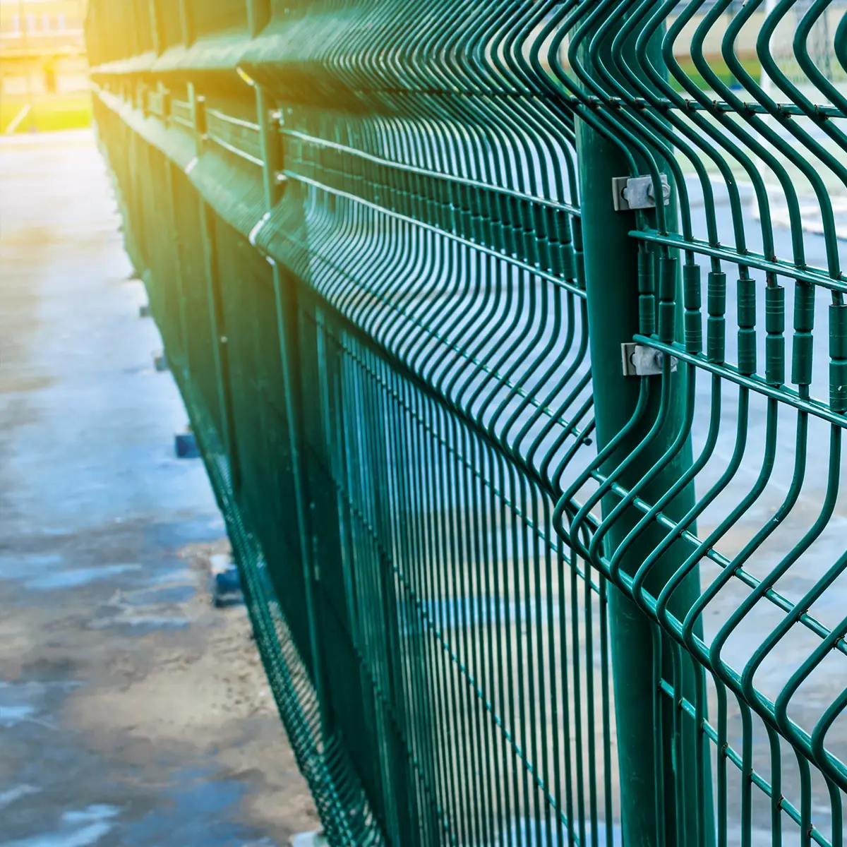Cerramiento de malla Kolor Panel verde para protección perimetral
